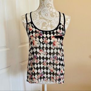 Patterned Tank • Black/White/Multi